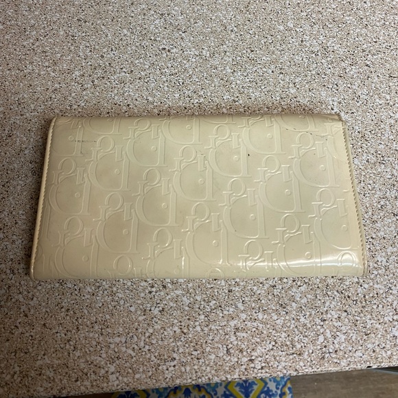 Dior Cream Logo Print Long Wallet - Picture 6 of 16
